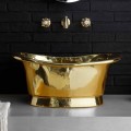 Lavabo da appoggio di design vintage interamente in ottone Calla