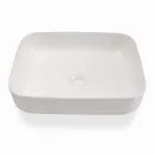 Lavabo da Appoggio di Design Moderno in Ceramica Bianca Made in Italy – Turku Viadurini