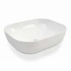 Lavabo da Appoggio di Design Moderno in Ceramica Bianca Made in Italy – Turku Viadurini