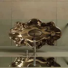 Lavabo da appoggio di design moderno in ceramica made in Italy Cubo Viadurini