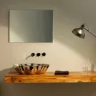 Lavabo da appoggio di design moderno in ceramica made in Italy Cubo Viadurini