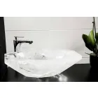 Lavabo da Appoggio Fatto a Mano in Cristallo di Rocca – Falvaterra Viadurini