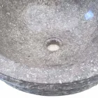 Lavabo da appoggio grigio in pietra naturale Finn, pezzo unico Viadurini