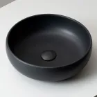 Lavabo da Appoggio in Argilla Raku e Lustro Metallico Craquele’ - Prisma Viadurini