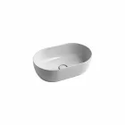 Lavabo da appoggio in ceramica bianca o colorata Star 55x35 made Italy Viadurini