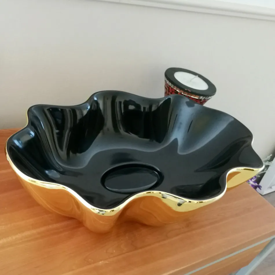 Lavabo da Appoggio in Ceramica Colorata Diverse Finiture L 65 cm  - Cubo Viadurini