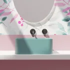 Lavabo da Appoggio in Ceramica con Piletta Compresa Made in Italy - Scatola Viadurini