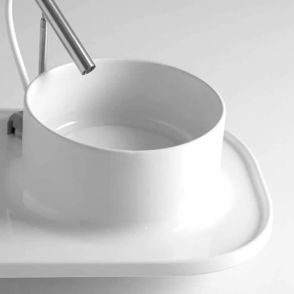 Lavabo da appoggio in ceramica dal design moderno Marta Viadurini