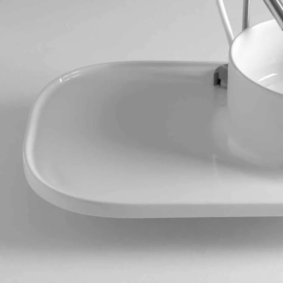 Lavabo da appoggio in ceramica dal design moderno Marta Viadurini