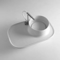 Lavabo da appoggio in ceramica dal design vintage Marta