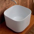 Lavabo da appoggio in ceramica design moderno Star Square 40x40 cm