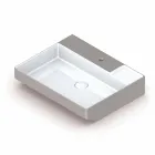 Lavabo da appoggio in ceramica di design fatto in Italia, Viviano Viadurini