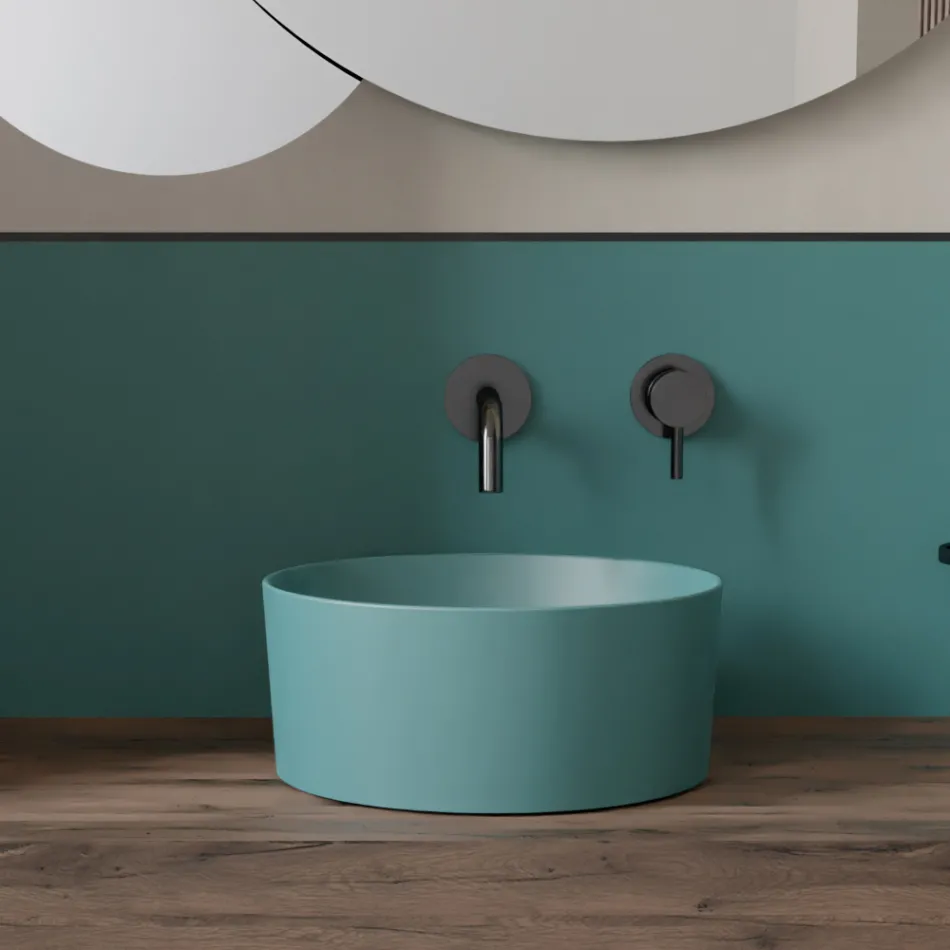 Lavabo da Appoggio in Ceramica di Diverse Finiture Made in Italy - Palline Viadurini