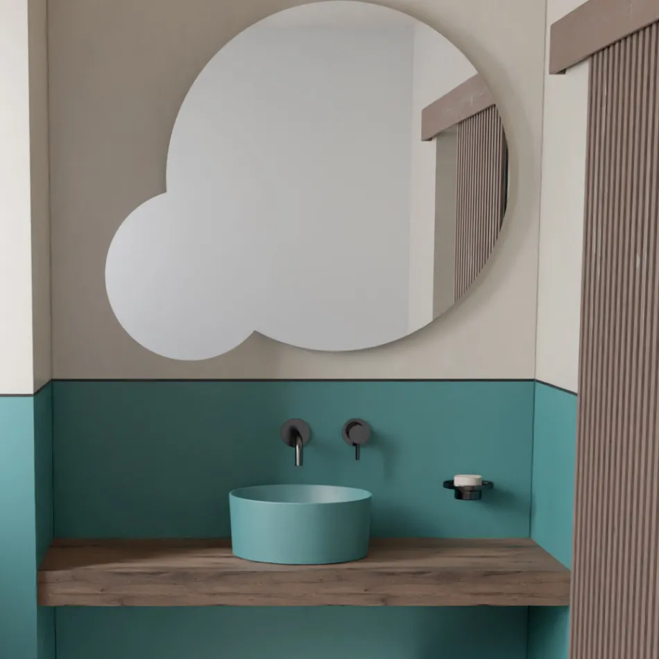 Lavabo da Appoggio in Ceramica di Diverse Finiture Made in Italy - Palline Viadurini