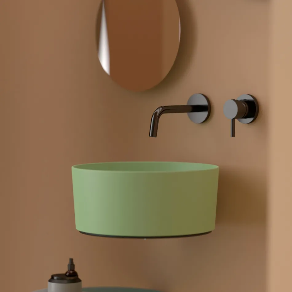 Lavabo da Appoggio in Ceramica di Diverse Finiture Made in Italy - Palline Viadurini