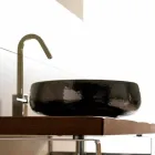 Lavabo da appoggio in ceramica raku fatto a mano in Italia, Ramon Viadurini