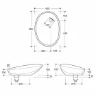 Lavabo da appoggio in ceramica stampa cocco grigio made Italy Glossy Viadurini