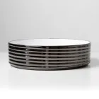 Lavabo da Appoggio in Gres Porcellanato Ondulato Made in Italy - Vibrazione Viadurini