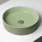 Lavabo da Appoggio in Gres Porcellanato Tornito a Mano Made in Italy - Halo Viadurini