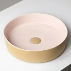 Lavabo da Appoggio in Gres Porcellanato Tornito a Mano Made in Italy - Halo Viadurini