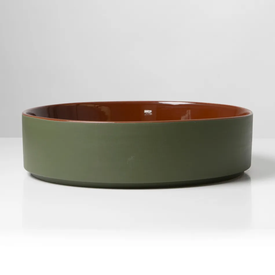 Lavabo da Appoggio in Gres Porcellanato Tornito a Mano Made in Italy - Halo Viadurini