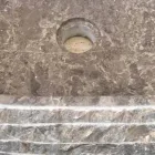 Lavabo da appoggio in pietra grigia Ivy, pezzo unico Viadurini