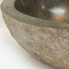 Lavabo da appoggio in pietra naturale Kai, pezzo unico Viadurini