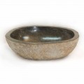 Kai lavabo da appoggio in pietra naturale River Stone, pezzo unico