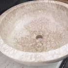 Lavabo da appoggio in pietra naturale, pezzo unico, Ana Viadurini