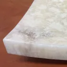Lavabo da appoggio in pietra onice naturale Love, pezzo unico Viadurini