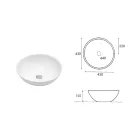 Lavabo da Appoggio Inclinato Ovale in Ceramica e Design Moderno - Papavero Viadurini