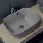 Lavabo da Appoggio Moderno in Ceramica Bianca o Colorata Trabia Viadurini