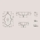 Lavabo da Appoggio Moderno in Ceramica Lucida Realizzato in Italia - Cubo Viadurini