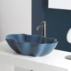Lavabo da Appoggio Moderno in Ceramica Lucida Realizzato in Italia - Cubo Viadurini