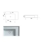 Lavabo da appoggio moderno in ceramica nera made in Italy Viadurini