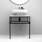 Lavabo da appoggio moderno in ceramica realizzato in Italia, Reale Viadurini