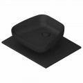 Lavabo da appoggio moderno in ceramica realizzato in Italia, Reale