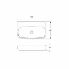 Lavabo da appoggio o sospeso in ceramica L 75cm fatto in Italia, Gais Viadurini