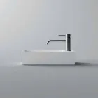 Lavabo da Appoggio o Sospeso Rettangolare in Ceramica Made in Italy - Act  Viadurini