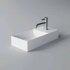 Lavabo da Appoggio o Sospeso Rettangolare in Ceramica Made in Italy - Act  Viadurini