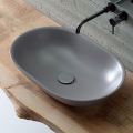 Lavabo da Appoggio in Ceramica Opaca L 58 cm Realizzato in Italia - Nelly