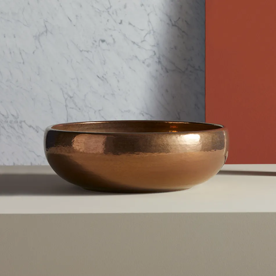 Lavabo da Appoggio per il Bagno Realizzato in Fire Clay Made in italy - Tallone Viadurini
