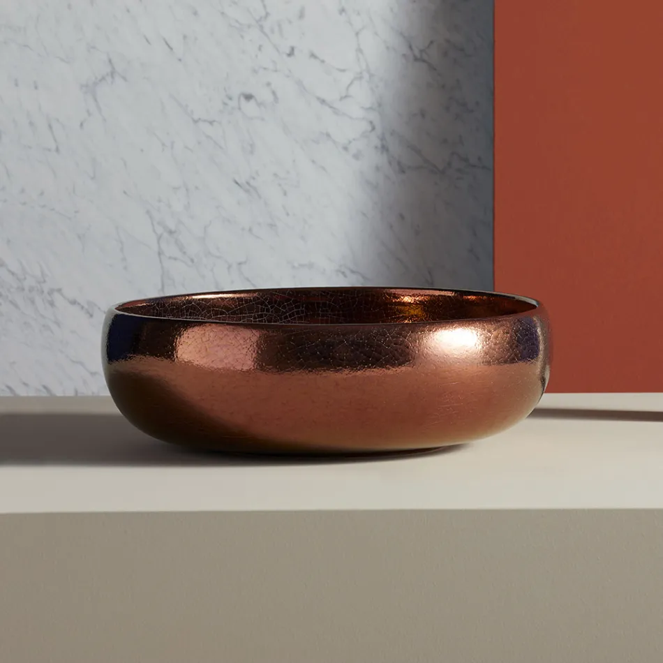 Lavabo da Appoggio per il Bagno Realizzato in Fire Clay Made in italy - Tallone Viadurini