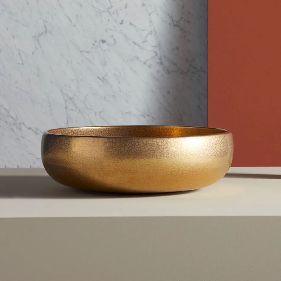 Lavabo da Appoggio per il Bagno Realizzato in Fire Clay Made in italy - Tallone Viadurini