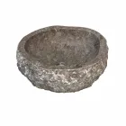 Lavabo da Appoggio Pezzo Unico in Marmo Fumè Mumbai Viadurini