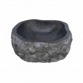 Lavabo da appoggio pezzo unico in marmo nero Mumbai