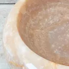 Lavabo da appoggio pezzo unico in onice Arlie, fatto a mano Viadurini