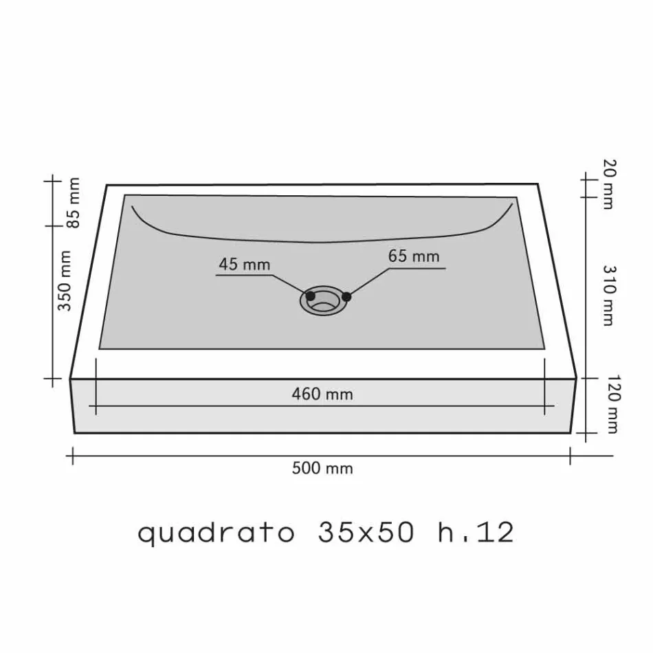 Lavabo da Appoggio Quadrato in Pietra Naturale Beige Giacarta Viadurini