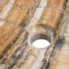 Lavabo da appoggio realizzato a mano in pietra fiume, Palata Viadurini