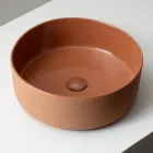 Lavabo da Appoggio Realizzato in Terra Naturale di Diverse Finiture - Balance Viadurini